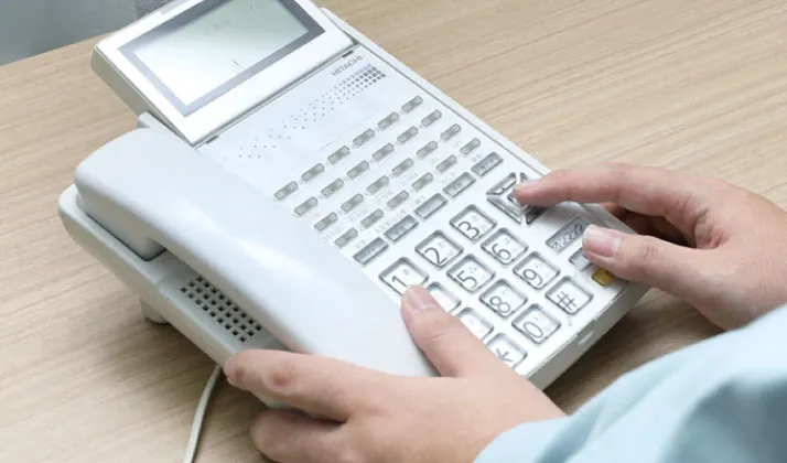 電話設備工事風景